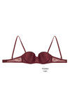 Zivame All Lace Padded Strapless Bra-Burgundy — thumbnail 8