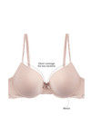 Zivame Wear Me Everyday Padded Wired Low Coverage T-Shirt Bra-Skin — thumbnail 5
