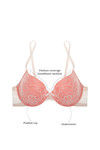 Zivame Cuppa Contrast Padded Wired Low Coverage Bra-Pink — thumbnail 5