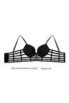 Zivame Lace Touch Gentle Push Up Longline Cage Bra-Black — thumbnail 8