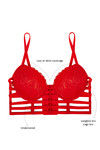 Zivame Lace Touch Gentle Push Up Longline Cage Bra-Red — thumbnail 7