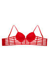 Zivame Lace Touch Gentle Push Up Longline Cage Bra-Red — thumbnail 9
