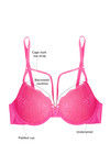 Zivame Lace Touch Demi Coverage Laser Wings Bra-Pink — thumbnail 6