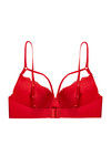 Zivame Lace Touch Demi Coverage Laser Wings Bra-Red — thumbnail 7