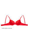 Zivame Lace Touch Demi Coverage Laser Wings Bra-Red — thumbnail 8