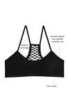 Zivame Made To Layer Double Layered Pretty Back Bralette- Black — thumbnail 5