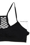 Zivame Made To Layer Double Layered Pretty Back Bralette- Black — thumbnail 7