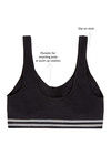 Zivame Made To Layer Double Layered Non Wired Medium Coverage Bralette -Black — thumbnail 7