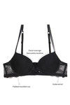 Zivame All That Lace Push Up Wired Low Coverage Bra-Black — thumbnail 6