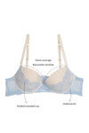 Zivame Cuppa Contrast Gentle Lift Plunge Bra- Ivory — thumbnail 5
