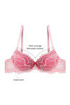 Zivame Cuppa Contrast Push Up Wired Low Coverage Bra-Dark Pink — thumbnail 6