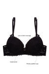 Zivame All That Lace Gentle Lift Plunge Bra- Black — thumbnail 5