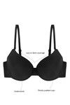 Zivame Wear Me Everyday Push Up Wired Low Coverage Bra-Black — thumbnail 7