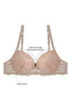 Zivame Cuppa Contrast Push Up Wired Low Coverage Bra-Beige — thumbnail 5