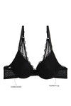 Zivame All That Lace Padded Wired Low Coverage Pretty Back Bra-Black — thumbnail 5