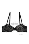 Zivame Luxe Lace Push Up Wired Medium Coverage Bra-Black — thumbnail 5