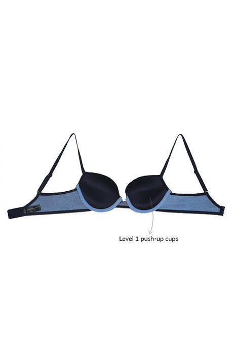 Zivame Luxe Lace Push Up Wired Medium Coverage Bra-Indigo — image 7