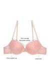 Zivame Summer Bounty Padded Wired Low Coverage T-Shirt Bra-Coral — thumbnail 5