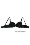 Zivame All That Lace Padded Wired Low Coverage T-Shirt Bra-Black — thumbnail 7