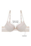 Zivame Laser Wings Push Up Wired Low Coverage Bra-Beige — thumbnail 5