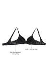 Zivame Luxe Lace Push Up Wired Low Coverage T-Shirt Bra-Black — thumbnail 7