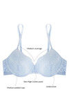 Zivame All That Lace Padded Bra- Power Blue — thumbnail 5