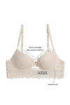 Zivame All That Lace Push Up Wired Low Coverage Bra-Ivory — thumbnail 5