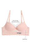 Zivame All That Lace Push Up Wired Low Coverage Bra-Peach — thumbnail 6