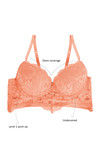 Zivame All That Lace Push Up Wired Low Coverage Bra-Blush — thumbnail 5