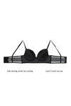 Zivame Beautiful Basics Push Up Wired Low Coverage Bra-Dark Grey — thumbnail 7