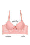 Zivame Summer Bounty Padded Wired Low Coverage Long Line Bra-Coral — thumbnail 5