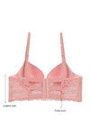 Zivame Summer Bounty Padded Wired Low Coverage Long Line Bra-Coral — thumbnail 6