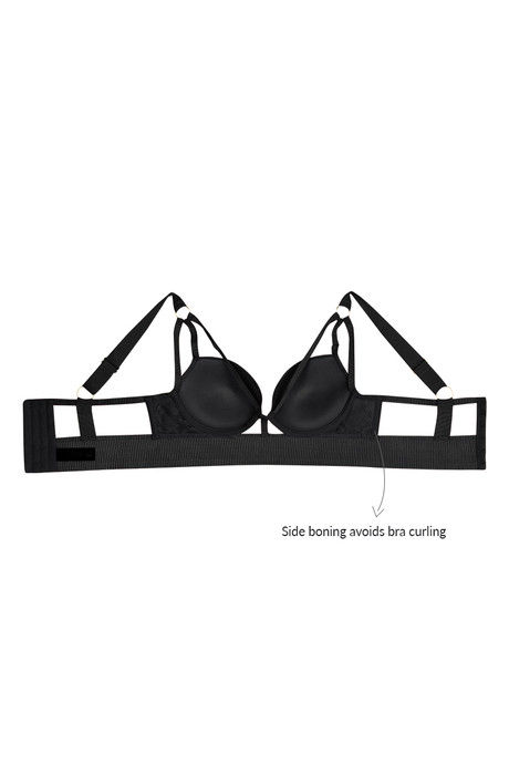 Zivame Summer Bounty Padded Wired Low Coverage Long Line Bra-Black — image 7