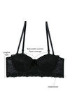 Zivame All That Lace Push Up Wired Low Coverage Strapless Bra-Black — thumbnail 8
