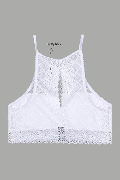 Zivame Double Layered Non Wired Medium Coverage Bralette -White — image 8