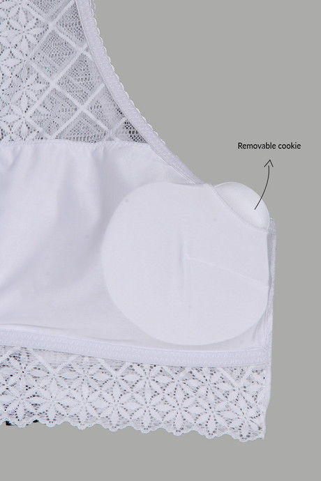 Zivame Double Layered Non Wired Medium Coverage Bralette -White — image 9