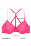 Zivame Watch Your Back Padded Front Open Bra- Pink — thumbnail 6