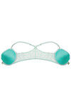 Zivame Watch Your Back Floral Lace Padded Front Open Bra- Green — thumbnail 8
