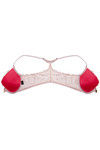 Zivame Watch Your Back Floral Lace Padded Front Open Bra- Pink — thumbnail 7