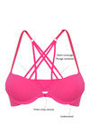 Zivame Watch Your Back Laser Wings Smooth Moderate Pushup Bra- Pink — thumbnail 6