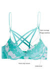 Zivame Watch Your Back Laser Wings Smooth Moderate Pushup Bra- Turquoise — thumbnail 6