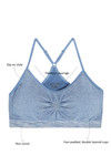 Zivame Double Layered Non Wired Medium Coverage Bralette -Blue — thumbnail 5