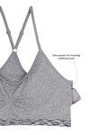 Zivame Double Layered Non Wired Medium Coverage Bralette -Grey — thumbnail 7