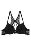 Zivame Pretty Back Push Up Wired Low Coverage T-Shirt Bra-Black — thumbnail 6
