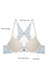 Zivame Pretty Back Push Up Wired Low Coverage T-Shirt Bra-Ivory — thumbnail 5