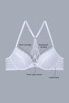 Zivame Aztec Push Up Wired Low Coverage Bra-White — thumbnail 6