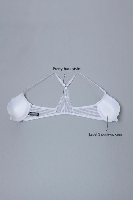 Zivame Aztec Push Up Wired Low Coverage Bra-White — image 8