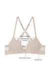 Zivame Pretty Back Push Up Wired Low Coverage T-Shirt Bra-Beige — thumbnail 5