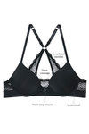Zivame Pretty Back Push Up Wired Low Coverage T-Shirt Bra-Black — thumbnail 5