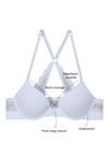 Zivame Pretty Back Push Up Wired Low Coverage T-Shirt Bra-White — thumbnail 5